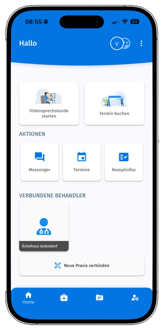 arzt-direkt App auf dem Smartphone